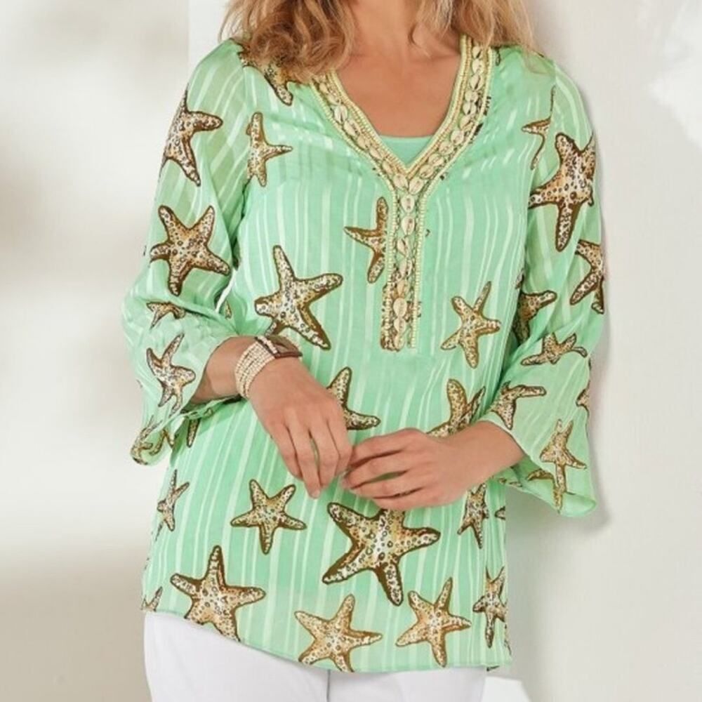 Soft Surroundings Stella Marina Tank Top and Top